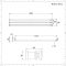 Radiador de Diseño Horizontal Antracita - 236mm x 1400mm - Revive