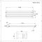 Radiador de Diseño Horizontal Blanco - 354mm x 1400mm (Panel Doble) - Revive