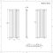 Radiador de Diseño Vertical (Panel Doble) 1400mm x 472mm - Blanco - Revive