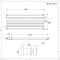 Radiador de Diseño Horizontal Blanco - 590mm x 1400mm (Panel Doble) - Revive