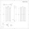 Radiador de Diseño Vertical (Panel Único) 1400mm x 590mm - Blanco - Revive