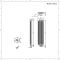 Radiador de Diseño Vertical (Panel Único) - 1720mm x 390 mm - Plateado - Tatra