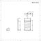 Radiador Toallero de Diseño Vertical Con Conexión Central - Plateado - 835mm x 500mm x 30mm - 405 Vatios - Torun