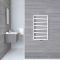 Radiador Toallero de Diseño - con Conexión Central - 835mm x 500mm - Blanco - Torun