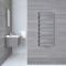 Radiador Toallero de Diseño - con Conexión Central - 1070mm x 500mm - Plateado - Torun