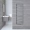 Radiador Toallero de Diseño - con Conexión Central - 1545mm x 500mm - Plateado - Torun