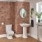Conjunto de Baño Tradicional Completo con Inodoro Monobloque con Cisterna y Lavabo con Pedestal - Chester