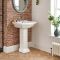 Conjunto de Baño Tradicional Completo con Inodoro Monobloque con Cisterna y Lavabo con Pedestal - Chester