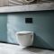 Inodoro Suspendido Moderno Blanco con Estructura Mural Baja - Selección de Placas de Descarga - Belstone