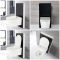 Kit para Inodoro Negro de 500mm Completo con Inodoro WC Japonés Inodoro-Bidé Inteligente - Saru