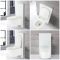 Kit para Inodoro Blanco de 500mm Completo con Inodoro WC Japonés Inodoro-Bidé Inteligente - Saru