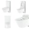 Kit para Inodoro Blanco de 500mm Completo con Inodoro WC Japonés Inodoro-Bidé Inteligente - Saru
