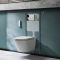 WC Japonés Mural con Función Inodoro-Bidé Inteligente con Estructura Mural Alta - Selección de Placas de Descarga - Hirayu