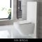 Conjunto de WC Completo con Kit para Inodoro Blanco de 500mm e Inodoro sin Brida - Exton
