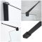 Mampara de Ducha para Ducha de Obra Con Perfil Negro - Disponible en una Selección de Dimensiones y con Opción de Panel Antisalpicaduras con Bisagras - Nox
