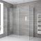 Conjunto de Ducha Walk-in Angular con Mampara de Obra de Esquina con Selección de Hojas de Vidrio y Sumideros - Portland