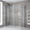 Conjunto de Ducha Walk-in Angular con Mampara de Obra de Esquina con Panel Antisalpicaduras y Selección de Hojas de Vidrio y Sumideros - Portland