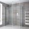 Conjunto de Ducha Walk-in Angular con Mampara de Obra de Esquina con Selección de Hojas de Vidrio y Sumideros - Sera