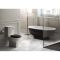 Bañera Exenta Tradicional con Doble Respaldo Negra - 1560mm x 810mm - RAK Washington x Hudson Reed