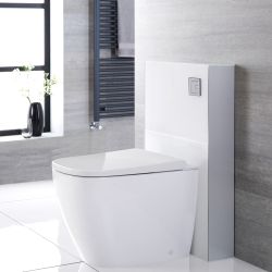 Kit para Inodoro Adosado Blanco de 500mm Completo con Inodoro WC Japonés Inodoro-Bidé Inteligente - Saru
