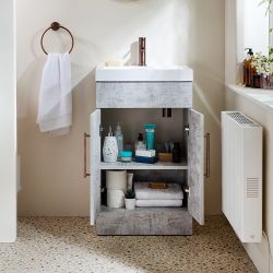 Mueble de Lavabo -  500mm - Completo con Lavabo - Disponible con Manijas en Distintos Estilos y Acabados  - Cluo