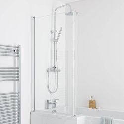 Mampara de Bañera en Forma de L Disponible en una Selección de Acabados