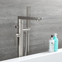 Mezclador de Bañera Autoportante de Color Níquel Cepillado – Harting