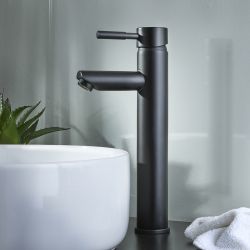 Grifo Mezclador de Lavabo Redondo Moderno Alto - Disponible en Distintos Acabados