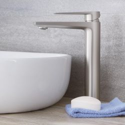 Grifo Mezclador Alto de Color Níquel Cepillado para Lavabo - Harting