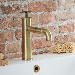 Grifo Mezclador Secuencial Monoforo para Lavabo en Estilo Industrial - Disponible en Distintos Acabados - Zandra