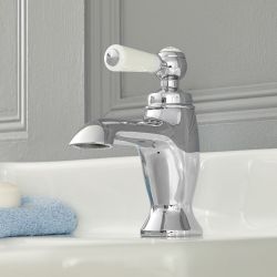 Hudson Reed Elizabeth - Grifo Mezclador Tradicional para Lavabo con Manija a Palanca - Disponible en Distintos Acabados