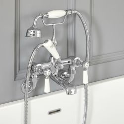 Mezclador de Bañera Mural Estilo Tradicional con Manijas a Palanca Disponible en Distintos Acabados - Elizabeth