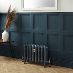 Radiador de 2 Columnas en Hierro Fundido - Altura de 510mm- Color Azul Hague Blue de Farrow & Ball - Charlotte