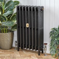 Radiador de 4 Columnas en Hierro Fundido  - Alt. de 760mm - Grafito Antiguo - Disponible en Distintas Medidas - Mercury