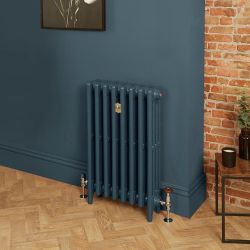 Radiador de 4 Columnas en Hierro Fundido - Altura de 960mm - Color Azul Hague Blue de Farrow & Ball - Mercury