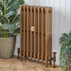 Radiador de 4 Columnas en Hierro Fundido  - Alt. de 760mm - Oro Quemado - Disponible en Distintas Medidas - Mercury