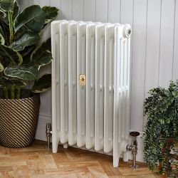 Radiador de 4 Columnas en Hierro Fundido  - Alt. de 760mm - Blanco Porcelana - Disponible en Distintas Medidas - Mercury
