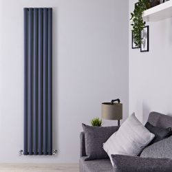 Hudson Reed Revive - Radiador de Diseño en Aluminio Vertical (Panel Doble) - Disponible en Distintas Anchuras - Antracita