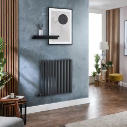 Radiador de Diseño Eléctrico Horizontal - Antracita - Disponible en Distintas Medidas y Termostato Wi-Fi - Opción para Conexión a la Red Eléctrica o con Enchufe - Revive - Fabricado por ECOSO de Hudson Reed