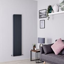 Radiador de Diseño Vertical Plano Antracita - Sloane - Disponible en Distintas Medidas