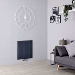Radiador de Diseño Horizontal Antracita en Aluminio de 600mm - Aurora - Disponible en Distintas Medidas