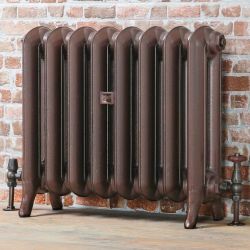 Radiador de Diseño Tradicional de 560mm de Hierro Fundido - Columnas Ovales - Color Cobre Antiguo - Erté - Disponible en Varias Medidas