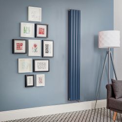 Radiador de Diseño Eléctrico Vertical - Color Azul (Deep Sea Blue) - Disponible en Distintas Medidas, Opción de Termostato y Oculta Cables - Revive - ECOSO de Hudson Reed