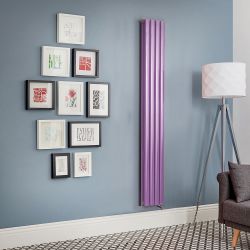 Radiador de Diseño Eléctrico Vertical - Color Morado (Lush Purple) - Disponible en Distintas Medidas, Opción de Termostato y Oculta Cables - Revive - ECOSO de Hudson Reed