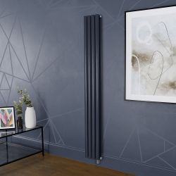 Radiador de Diseño Eléctrico Vertical - Color Azul (Regal Blue) - Disponible en Distintas Medidas, Opción de Termostato y Oculta Cables - Revive - ECOSO de Hudson Reed