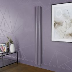 Radiador de Diseño Eléctrico Vertical - Color Morado (Dahlia Purple) - Disponible en Distintas Medidas, Opción de Termostato y Oculta Cables - Revive - ECOSO de Hudson Reed