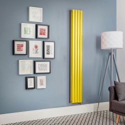 Radiador de Diseño Eléctrico Vertical - Color Amarillo (Dandelion Yellow) - Disponible en Distintas Medidas, Opción de Termostato y Oculta Cables - Revive - ECOSO de Hudson Reed