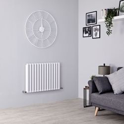 Radiador de Diseño Horizontal - Blanco - Altura 600mm - Aluminio - Disponible en Distintas Medidas - Revive Air