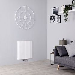 Radiador de Diseño Horizontal - Blanco Mate - en Aluminio de 600mm con Conexión Central - Disponible en Distintas Medidas - Aurora