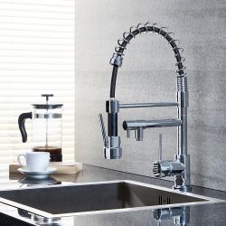 Grifo de Cocina Moderno con Ducha Extraíble - Cromado - Como